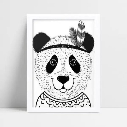 Quadro infantil panda desenho - Comprar em Conspecto