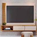 Ver imagem 2 de Home Suspenso Egeu Off White Matte/freijó para Tv até 65” - Colibri