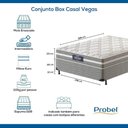 Ver mais imagens de Conjunto Box Casal Mola Ensacada Prodormir Vegas Comfort (138x188x46cm)