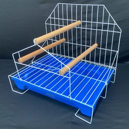 Poleiro para Calopsita Playground com Bandeja Plástica - Azul - 3