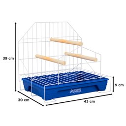 Poleiro para Calopsita Playground com Bandeja Plástica - Azul - 2