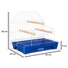 Poleiro para Calopsita Playground com Bandeja Plástica - Azul - 2