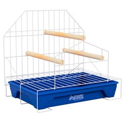 Poleiro para Calopsita Playground com Bandeja Plástica - Azul - 1
