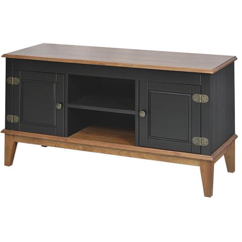 Rack Detroit 2 Portas Cor Preto com Amendoa 114 Cm - 60749