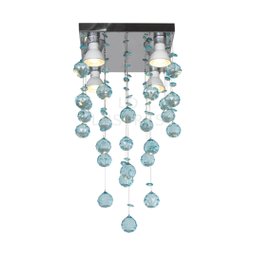 Lustre Acrílico Para Quarto Sala Vai Montado Base 20x20cm - 2
