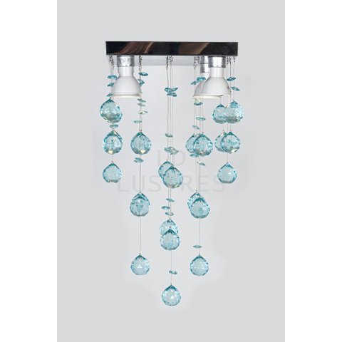 Lustre Acrílico Para Quarto Sala Vai Montado Base 20x20cm