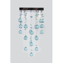 Lustre Acrílico Para Quarto Sala Vai Montado Base 20x20cm - 3