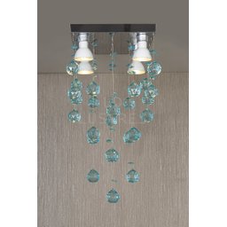 Lustre Acrílico Para Quarto Sala Vai Montado Base 20x20cm - 5
