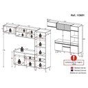 Ver imagem 5 de Armário De Cozinha Compacta 252cm Veneza Multimóveis Preto