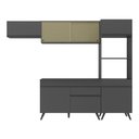 Ver imagem 3 de Armário De Cozinha Compacta 252cm Veneza Multimóveis Preto