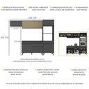 Ver imagem 6 de Armário De Cozinha Compacta 252cm Veneza Multimóveis Preto
