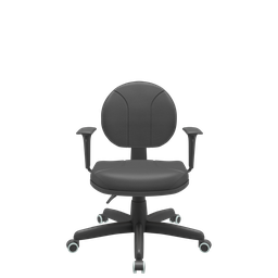 Cadeira Executiva Back System Operativa c/ Braços Reguláveis Revestimento Couro com Costura Plaxmeta - 1