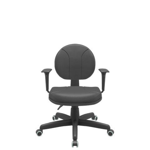 Cadeira Executiva Back System Operativa c/ Braços Reguláveis Revestimento Couro com Costura Plaxmeta