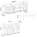 Ver imagem 5 de Rack Mesa Buffet Sala de Estar Mg4647 Cinamomo Off White Arly Cinamomo Off White