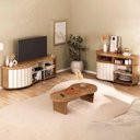 Ver imagem 4 de Rack Mesa Buffet Sala de Estar Mg4647 Cinamomo Off White Arly Cinamomo Off White