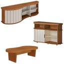 Ver imagem 1 de Rack Mesa Buffet Sala de Estar Mg4647 Cinamomo Off White Arly Cinamomo Off White