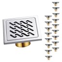Ver imagem 1 de Ralo Inox 10x10 Lavabo Kit 17 Uni Banheiro Anti Odor Anti Inseto Box Casa Varanda Higienico Quintal