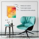 Ver imagem 2 de Quadro mosaico abstrato geométrico verde branco e preto