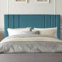 Ver imagem 1 de Cabeceira Estofada Grécia 90CM Solteiro Suede Azul Turquesa - D A DECOR