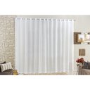 Ver imagem 1 de Cortina 3 Metros Voal Linho com Forro Varão 3x2,7m Branco