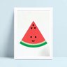 Quadro infantil quarto bebê desenho pedaço melancia fruta - 1