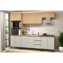 Ver imagem 4 de Gabinete de Cozinha Modulado C/ Tampo Rebeca C/ 2 Portas 70cm Mel/off White - Movelbento