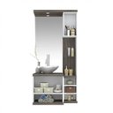 Ver imagem 2 de Gabinete para Banheiro sem Cuba com Espelheira Arezzo Espresso Móveis