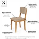 Ver imagem 2 de Kit 4 Cadeiras de Jantar Madeira Maciça Estofadas Ella Bege - Straub Web