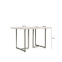 Ver imagem 3 de Mesa Belle 120x80 Tp MDF c/4 Cad Classic Off White/Champagne/Bege