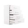 Comoda 4 gavetas 100% MDF Iza Off white/Castanho Fenix - 3