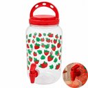 Ver imagem 2 de Suqueira Mesa Geladeira Decorada 3,6L Jarra Dispenser 3600ml Bebidas Suco Agua Vermelha Morango Even