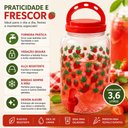Ver imagem 5 de Suqueira Mesa Geladeira Decorada 3,6L Jarra Dispenser 3600ml Bebidas Suco Agua Vermelha Morango Even