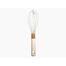 Fouet Batedor de Ovos Bolo Silcone e Bambu 26cm Branco Bekasa 8101bc - 5