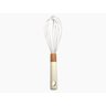 Fouet Batedor de Ovos Bolo Silcone e Bambu 26cm Branco Bekasa 8101bc - 1