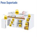 Ver mais imagens de Cama Infantil Alta com Escrivaninha e Comôda Multifuncional 230cm Infanto Completa Móveis