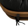 Kit 2 Poltronas Costela com 01 Puff Corino Preto - 5