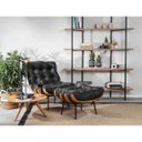 Ver imagem 1 de Kit 2 Poltronas Costela com 01 Puff Corino Preto