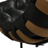 Kit 2 Poltronas Costela com 01 Puff Corino Preto - 8