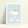 quadro decoração de quarto infantil desenho unicórnio voando - 1