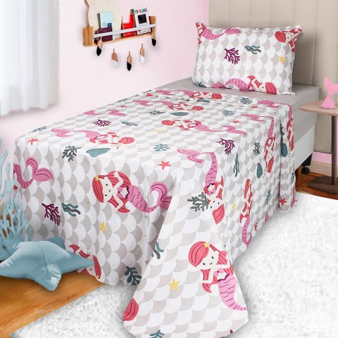 Jogo de Cama Solteiro Lençol Infantil 3 Peças Estampado BF Colchões