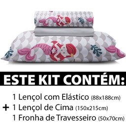 Jogo de Cama Solteiro Lençol Infantil 3 Peças Estampado BF Colchões - 2