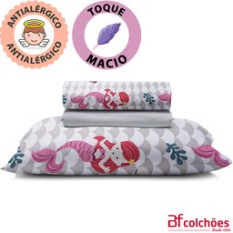 Jogo de Cama Solteiro Lençol Infantil 3 Peças Estampado BF Colchões - 3