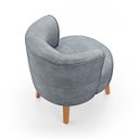 Ver imagem 7 de Cadeira Moderna Estofada para Recepção Clinica Tecido Veludo Macia Pés de Madeira Resistente