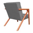 Ver imagem 3 de Conjunto 2 Poltronas Monalisa Com Braços de Madeira Suede Cinza - LM DECOR