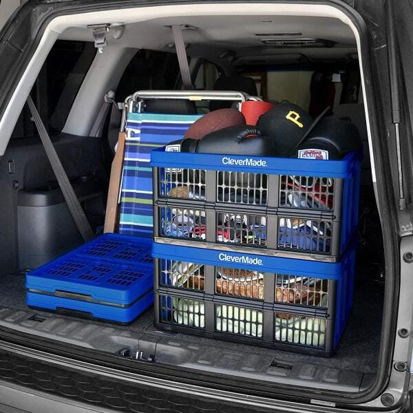 Clevermade CleverCrates Caixa Dobrável Organizadora 45L Azul - 5