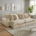 Ver imagem 1 de Sofá Retrátil e Reclinável 4 Lugares 290cm Linho Zeus Yescasa