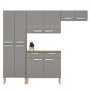 Ver imagem 1 de Cozinha com Balcao Nala 222 Cm Freijo Gris Ktp
