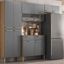 Ver imagem 3 de Cozinha com Balcao Nala 222 Cm Freijo Gris Ktp
