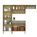 Ver imagem 2 de Cozinha com Balcao Nala 222 Cm Freijo Gris Ktp