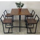Ver imagem 2 de Banqueta Baixa Para Cozinha Preta Madeira Imbuia Industrial